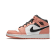 555112-603 Air Jordan 1 Mid Pink Quartz Pink Quartz/Dark Smoke Gray-White 