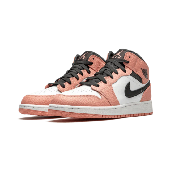 555112-603 Air Jordan 1 Mid Pink Quartz Pink Quartz/Dark Smoke Gray-White 