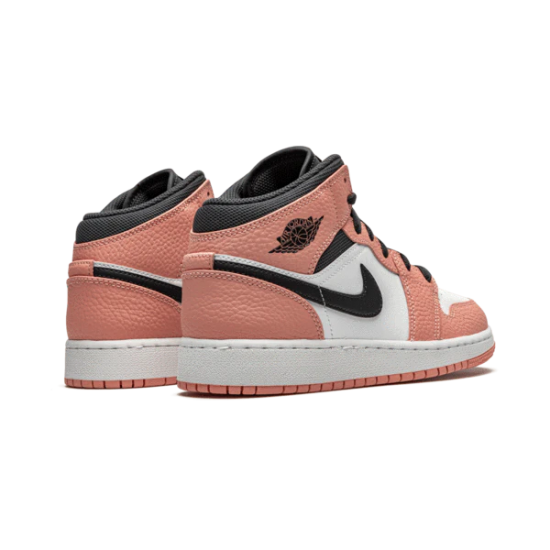 555112-603 Air Jordan 1 Mid Pink Quartz Pink Quartz/Dark Smoke Gray-White 