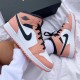 555112-603 Air Jordan 1 Mid Pink Quartz Pink Quartz/Dark Smoke Gray-White 