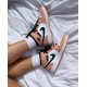 555112-603 Air Jordan 1 Mid Pink Quartz Pink Quartz/Dark Smoke Gray-White 