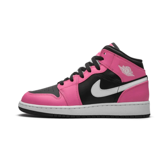 555112-002 Air Jordan 1 Mid Pinksicle Black/White-Pinksicle