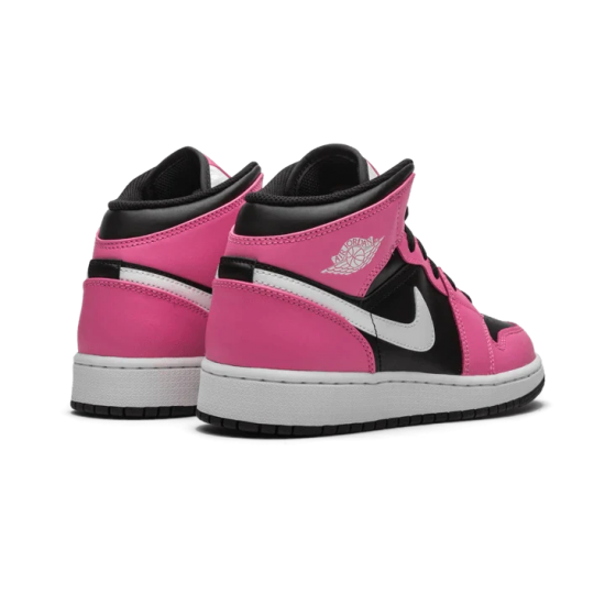 555112-002 Air Jordan 1 Mid Pinksicle Black/White-Pinksicle