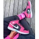 555112-002 Air Jordan 1 Mid Pinksicle Black/White-Pinksicle