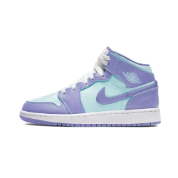 554725-500 Air Jordan 1 Mid Purple Aqua Purple/Aqua-White