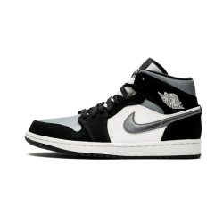 852542-011 Air Jordan 1 Mid Satin Gray Toe Black/Anthracite-Sail