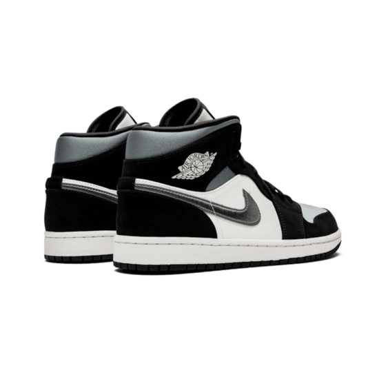 852542-011 Air Jordan 1 Mid Satin Gray Toe Black/Anthracite-Sail