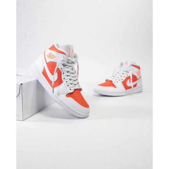 CZ0774-800 Air Jordan 1 Mid Se Bright Citrus Bright Citrus/White