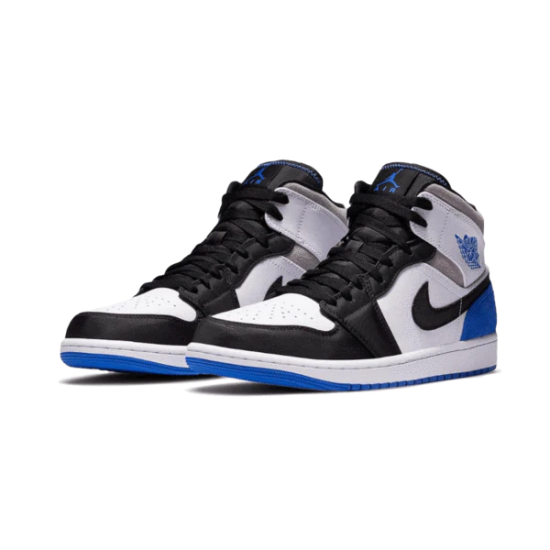 852542-102 Air Jordan 1 Mid Se Game Royal Black/White-Game Royal 