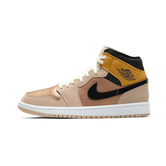 DD2224-200 Air Jordan 1 Mid Se Particle Beige Particlebeige/Black-Metallicredbronze