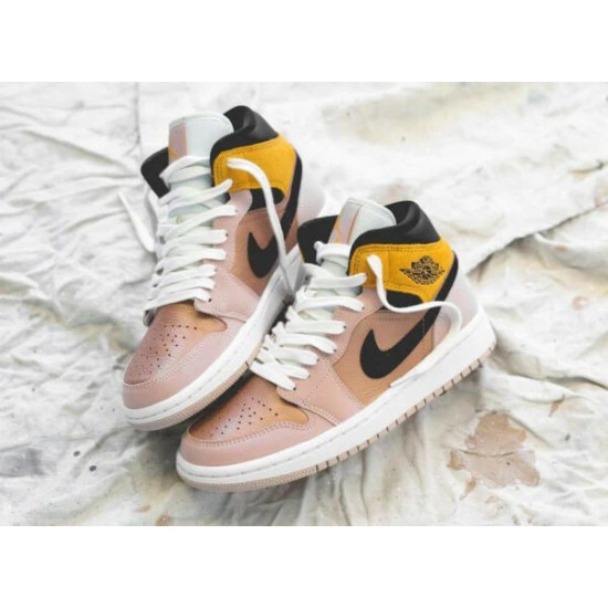 DD2224-200 Air Jordan 1 Mid Se Particle Beige Particlebeige/Black-Metallicredbronze