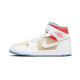 CZ0774-200 Air Jordan 1 Mid Se Sesame Sesame/White-Flash Crimson-Psychic Blue