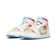 CZ0774-200 Air Jordan 1 Mid Se Sesame Sesame/White-Flash Crimson-Psychic Blue