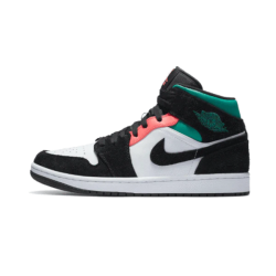 852542-116 Air Jordan 1 Mid Se South Beach White/Black-Pink-Green