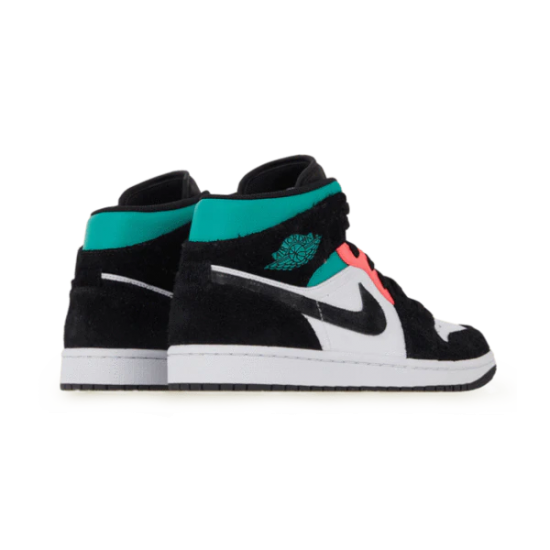 852542-116 Air Jordan 1 Mid Se South Beach White/Black-Pink-Green