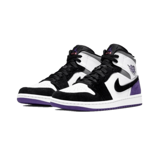 852542-105 Air Jordan 1 Mid Se Varsity Purple Varisty Purple/White/Black 