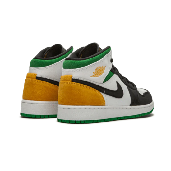 BQ6931-101 Air Jordan 1 Mid Se White Laser Orange Lucky Green White/Laserorange-Black-Luckygreen