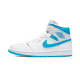 BQ6472-114 Air Jordan 1 Mid Unc Universityblue/White