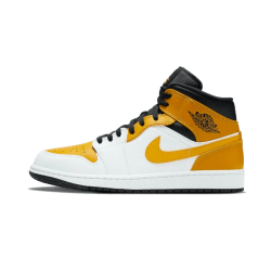 554725-170 Air Jordan 1 Mid University Gold White/University Gold-Black 