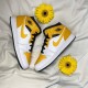 554725-170 Air Jordan 1 Mid University Gold White/University Gold-Black 