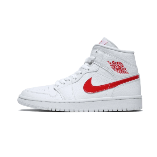 BQ6472-106 Air Jordan 1 Mid University Red White/University Red 