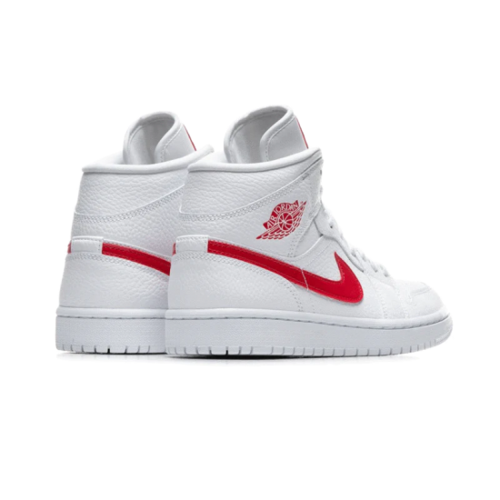 BQ6472-106 Air Jordan 1 Mid University Red White/University Red 