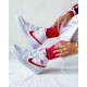 BQ6472-106 Air Jordan 1 Mid University Red White/University Red 