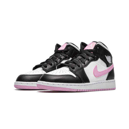 DC9035-100 Air Jordan 1 Mid White Black Light Arctic Pink White/Gray 