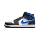 554724-140 Air Jordan 1 Mid White Black Royal White/Black/Racerblue