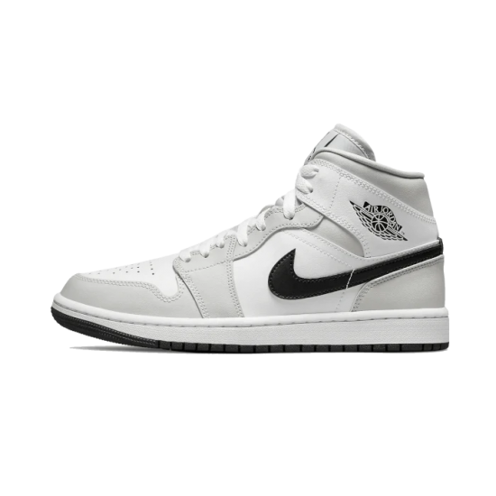 BQ6472-015 Air Jordan 1 Mid White Light Smoke Grey White/Light Smoke Gray/Black 