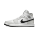 BQ6472-015 Air Jordan 1 Mid White Light Smoke Grey White/Light Smoke Gray/Black 