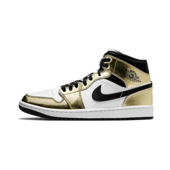 DC1420-700/DC1419-700 Air Jordan 1 Mid White Metallic Gold Metallic Gold/White/Black 