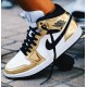 DC1420-700/DC1419-700 Air Jordan 1 Mid White Metallic Gold Metallic Gold/White/Black 