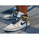 DC1420-700/DC1419-700 Air Jordan 1 Mid White Metallic Gold Metallic Gold/White/Black 