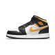 554725-177 Air Jordan 1 Mid White Pollen Black White/Pollen-Black