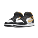 554725-177 Air Jordan 1 Mid White Pollen Black White/Pollen-Black