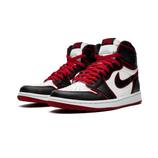 555088-062 Air Jordan 1 Retro High Bloodline Black/Gym Red-White 