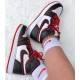 555088-062 Air Jordan 1 Retro High Bloodline Black/Gym Red-White 