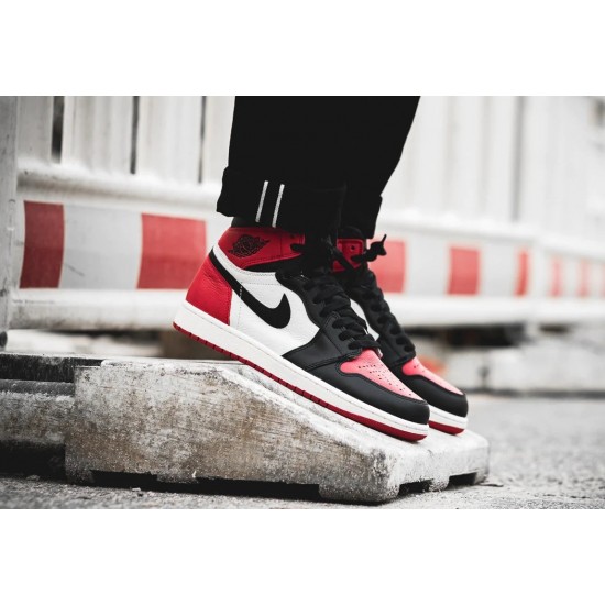 555088-610 Air Jordan 1 Retro High Bred Toe Gym Red/Black-Summit White 