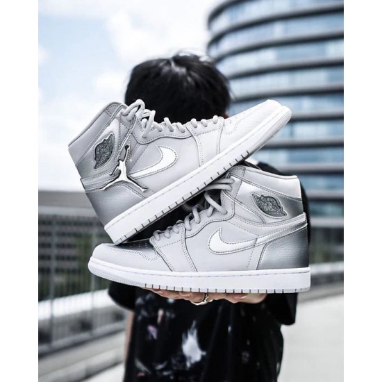 555088-029 Air Jordan 1 Retro High Co Japan Neutral Grey (2020) Neutralgray/Whte/Metallicsilver