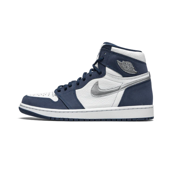 DC1788-100 Air Jordan 1 Retro High Midnight Navy (2020) White/Midnight Navy-Metallic Silver