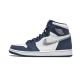 DC1788-100 Air Jordan 1 Retro High Midnight Navy (2020) White/Midnight Navy-Metallic Silver