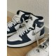 DC1788-100 Air Jordan 1 Retro High Midnight Navy (2020) White/Midnight Navy-Metallic Silver