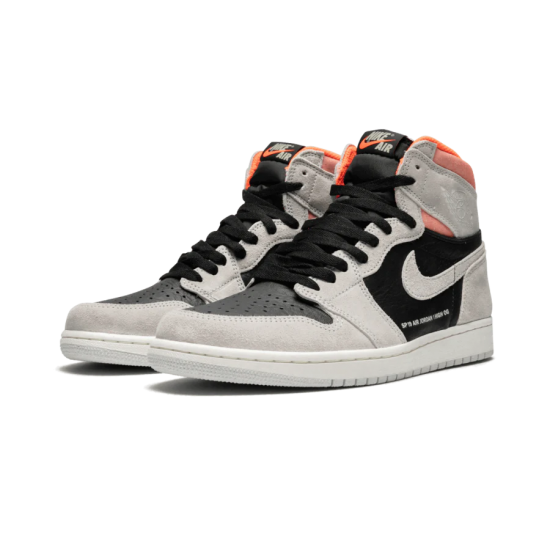 555088-018 Air Jordan 1 Retro High Neutral Gray Hyper Crimson Neutralgray/Black-Hypercrimson-White