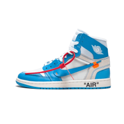 AQ0818-148 Air Jordan 1 Retro High Off-White University Blue White/Darkpowderblue-Cone