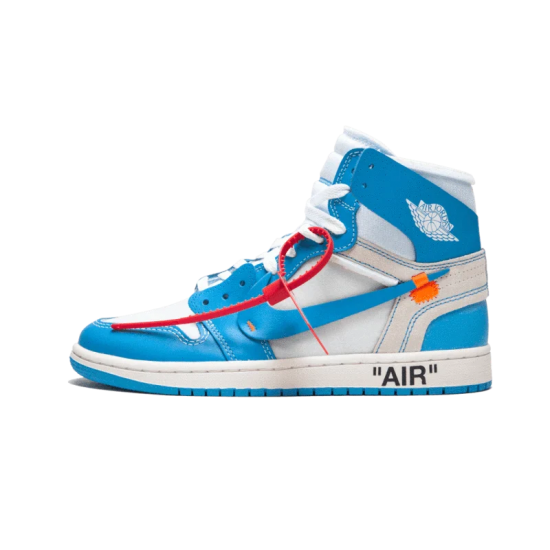 AQ0818-148 Air Jordan 1 Retro High Off-White University Blue White/Darkpowderblue-Cone