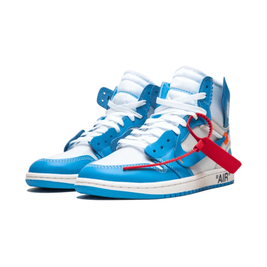 AQ0818-148 Air Jordan 1 Retro High Off-White University Blue White/Darkpowderblue-Cone