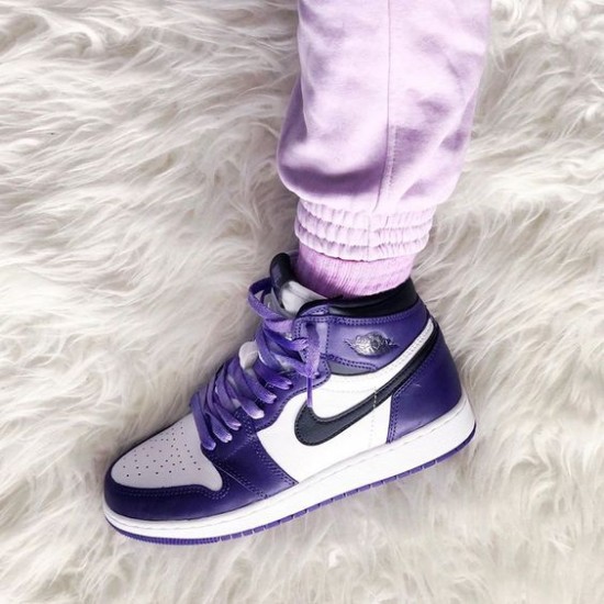 555088-500 Air Jordan 1 Retro High Og Court Purple White Courtpurple/White-Black