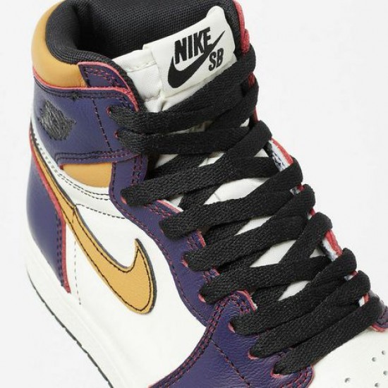 CD6578-507 Air Jordan 1 Retro High Og Defiant Nike Sb La To Chicago Court Purple/Black-Sail-University Gold