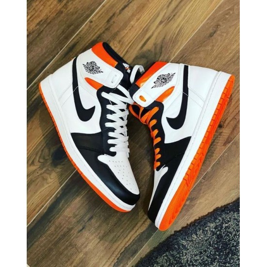 555088-180 Air Jordan 1 Retro High Og Electro Orange White/Electro Orange/Black 